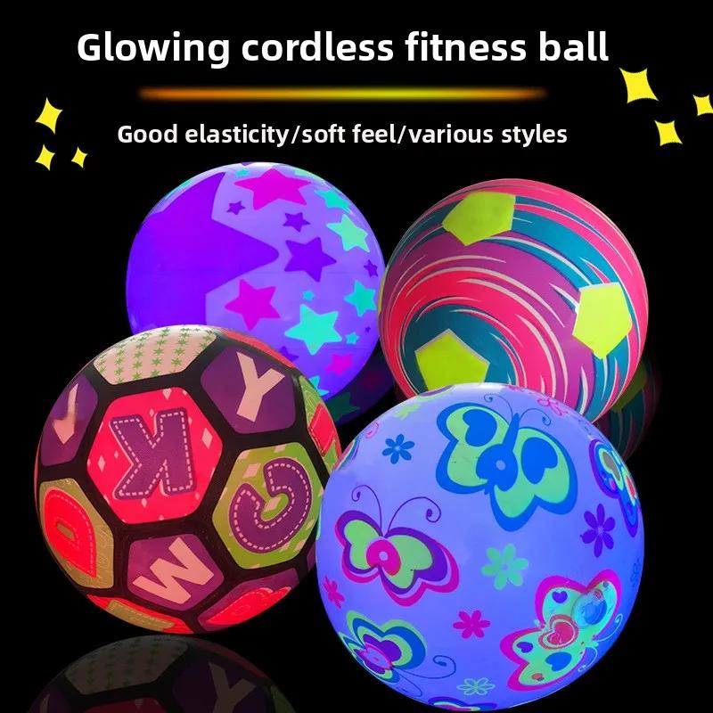 Inflatable Flashing Bouncing Ball Light Up Swing Ball Toy for Kids Outdoor Fitness Exercise Party Interactive Game Supplies