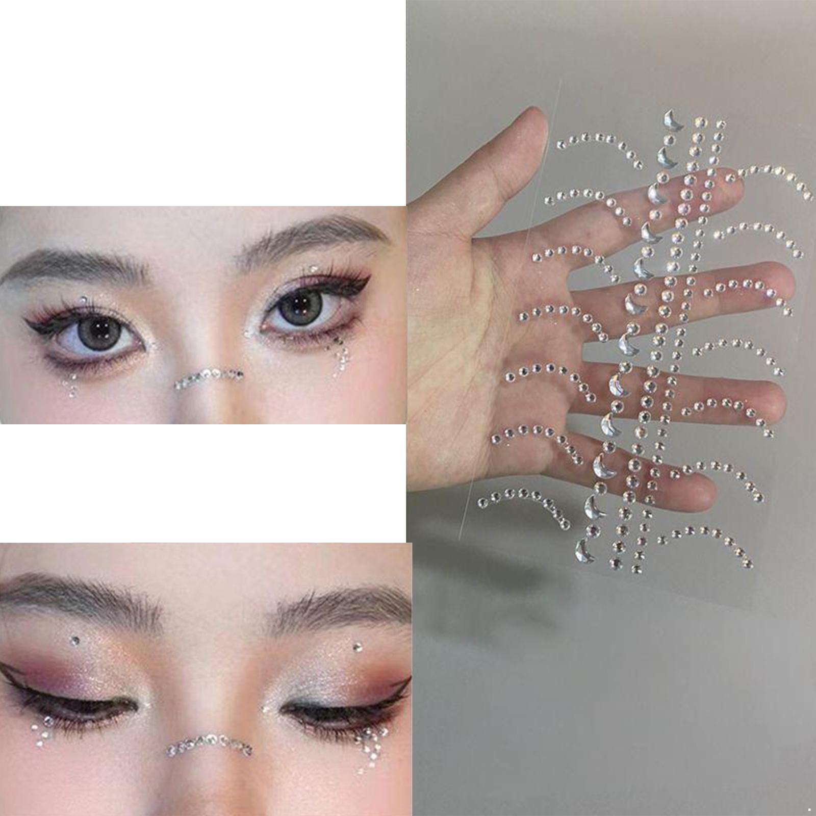 

1 штука Глем Стразові Наклейки для Обличчя Самоклеючі Макіяж Боді Геми для Жінок Дівчат Фестиваль Вечірка Фотографія Аксесуари для Краси One Size