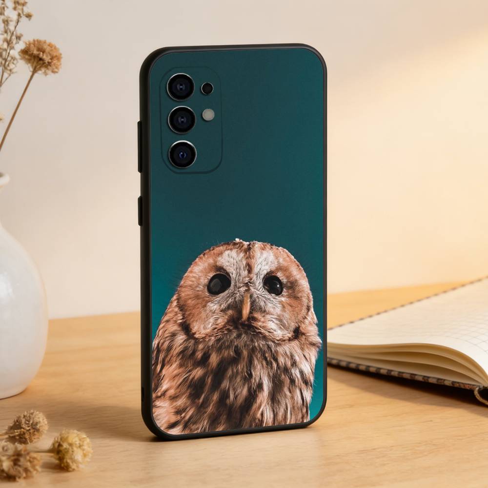 

Pet Cute Owl Phone Case For Samsung S25,S24,S21,S22,S23,S30,Ultra,S20,Plus,Fe,Lite,Note,10,Black Cover Samsung S205G