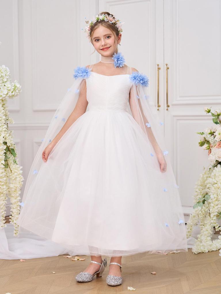 Children's Formal Evening & Flower Girl Dress for Piano, Wedding, or Princess Events