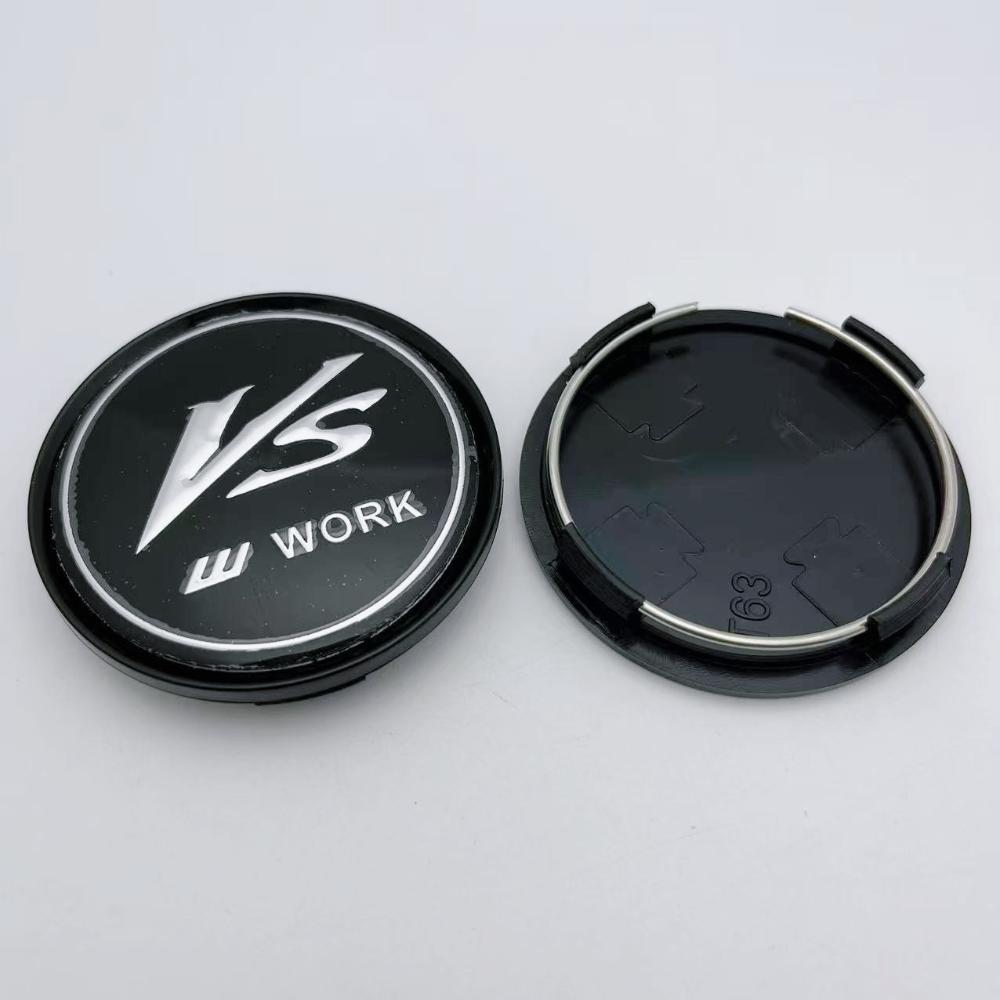 4 stuks JDM 63mm 58mm VS W Werk Logo Embleem Badge Auto Wiel Naafkap Wiel Naafkap Velgen Stofkap M592 Auto Styling Accessoires
