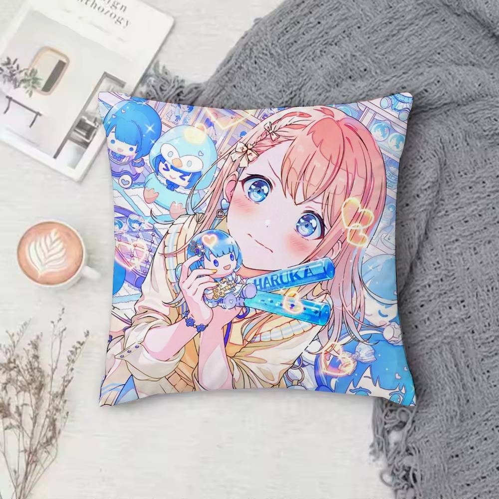 Project SEKAI Minori Hanasato Pillow Case Pattern Printed Pillowcase For Living Room Sofa Cushion Cover