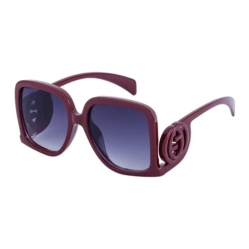 Estilo Único Oversized Moda Dama Gafas de Sol Montura de Plástico Gafas de Sol Mujer Marca de Lujo Diseñador Niñas Cuadradas Gafas de Sol