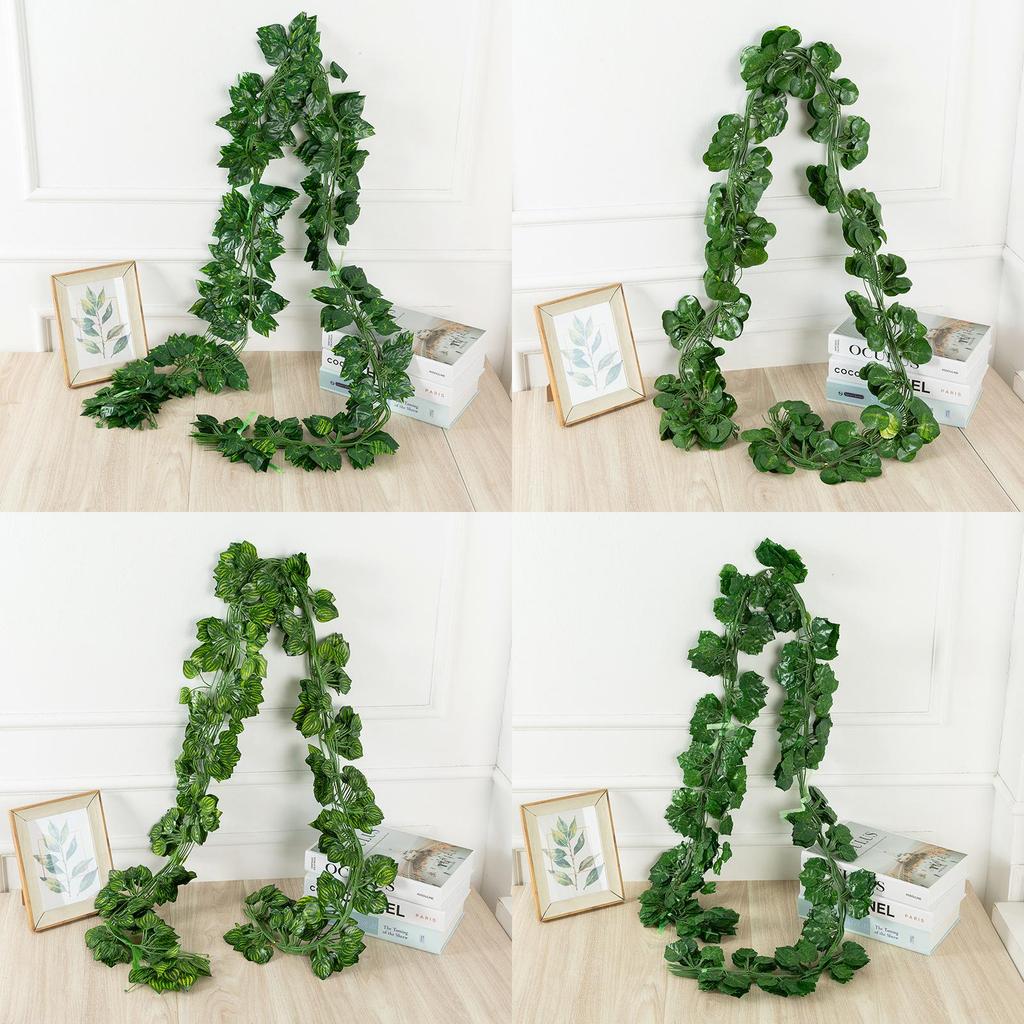 Artificial Green Ivy And Climbing Vines For Wedding Decor With Silk Leaves 2m Height