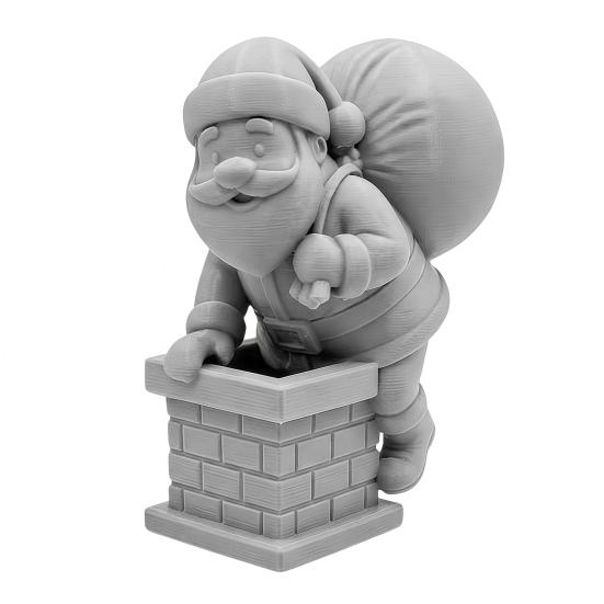 Festive Gift Bag Santa Decor for Window 3D Printed Climbing Figurine, Christmas Cute Claus Ornament Atmosphere Tabletop with Holiday Home Office