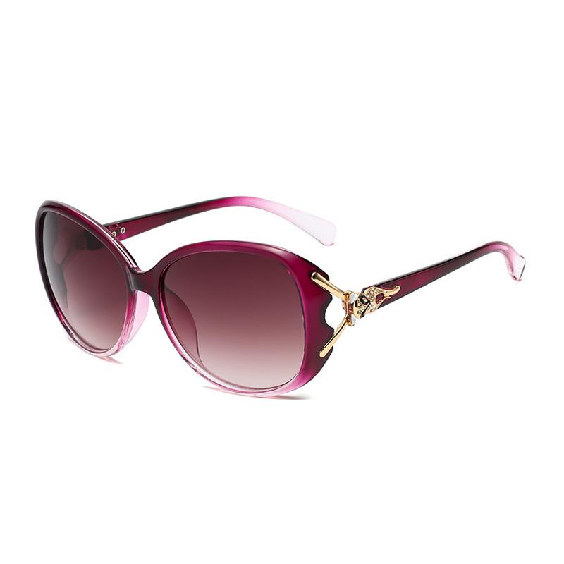 Women's Polarized Rhinestone Fox Head Sunglasses - Fashionable UV Protection