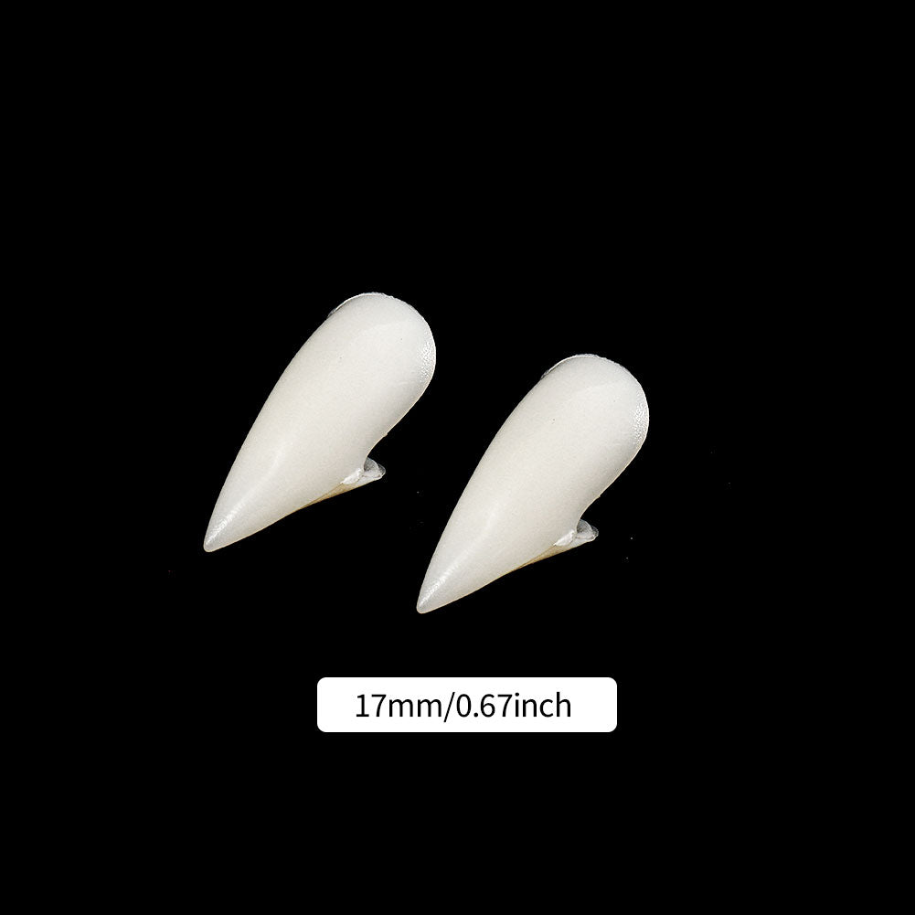1Pair Halloween Vampire Dentures Prop Halloween Party Costume DIY Cosplay Props Decoration False Teeth With Dental Gum