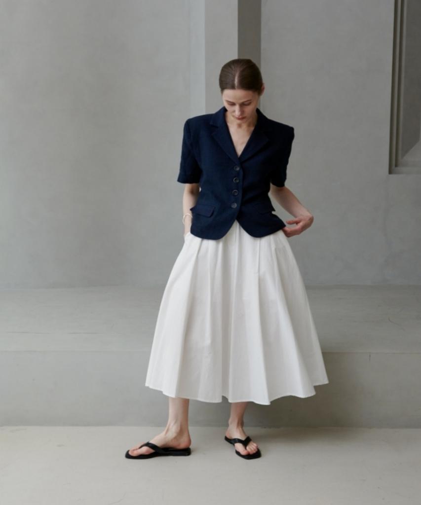 Owaiwai Cotton Flare Long Skirt_I