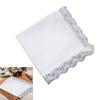 Lace Edge Handkerchief for Kids Male Women Elderly Handkerchief Pocket Handkerchief for Wedding Gift