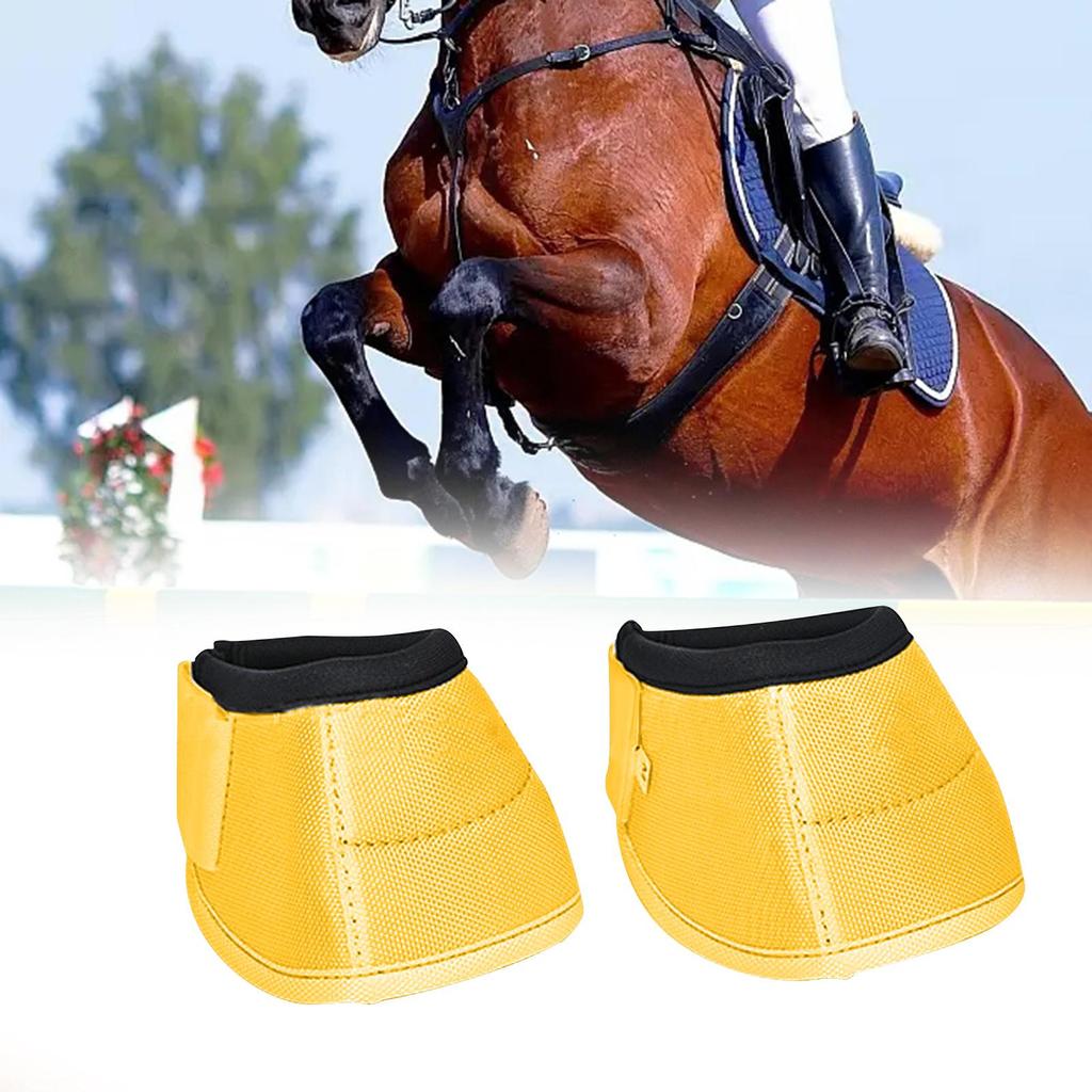 Horse Bell Boots Protective Hoof Boot 1680D Oxford Cloth Quick To Wrap Lightweight Anti Shock Hoof Protection for Everyday Use