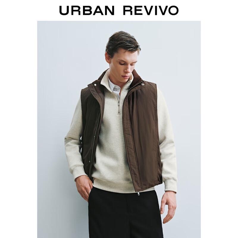 

UR2025 Men s Stand Collar Sleeveless Padded Vest M