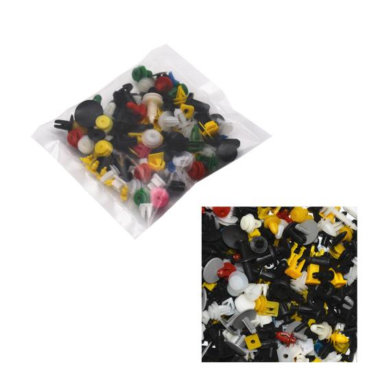 100 szt. Uniwersalne zapięcie samochodowe Zderzak samochodowy Panel z tworzywa sztucznego Klipy błotników drzwi Nit