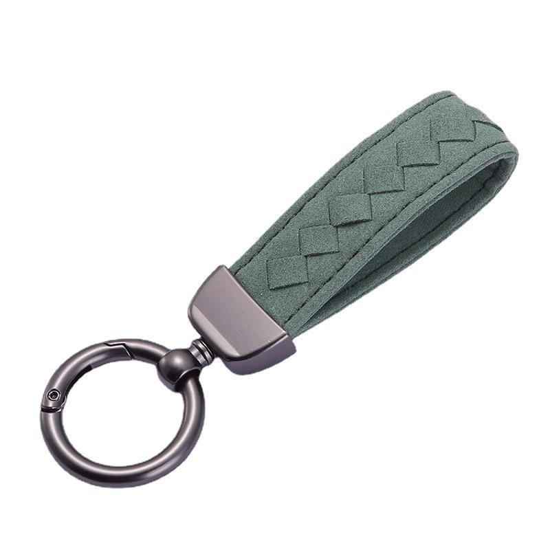 Trendy Suede Woven Keychain: Anti-Drop Metal Pendant Accessories