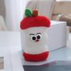 Cute Apple Shaped Plush Toy Doll Keychain Soft Material Ideal Gift For Children