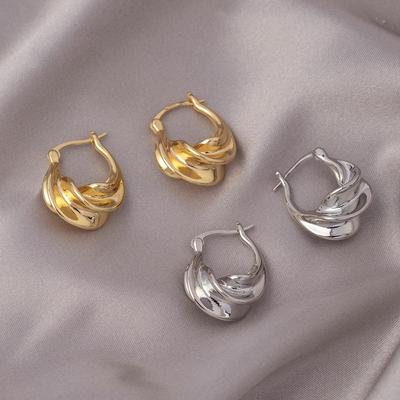 Exquisite Twisted Spiral 925 Silver Earrings | Antique Vintage Copper Ear Cuffs | European & American Style Jewelry