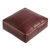 Square Sofa Stool Cover PU Leather Storage Leg Bench Sofa Footstool Seat Cushion Cover  Under Desk