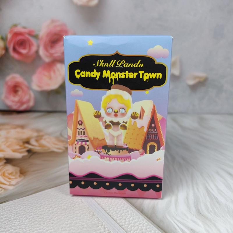 SKULLPANDA Candy Monster Town Blind Box Figure - Trendy Desktop Ornament & Car Toy for Kids