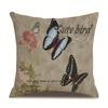 Linen Pillowcase Home Cute Butterfly Sofa Pillowcase Office Nap Pillow