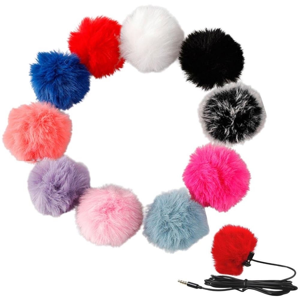 Lapel Microphone Noise Dustproof of 10 Bath&Bath Cover, Windshield, Reduction, (Set Colors)