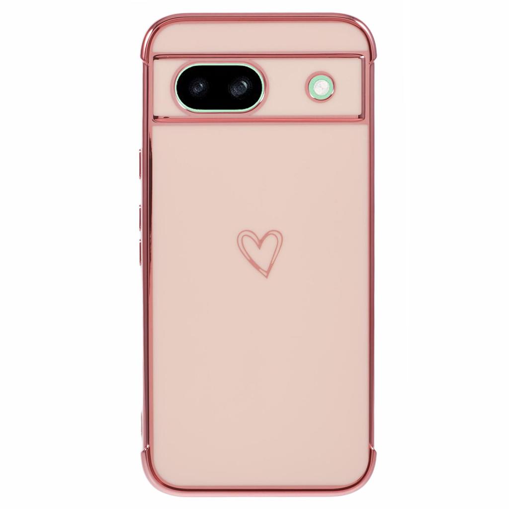 For Google Pixel 8a Case Love Heart TPU Shockproof Protective Phone Cover