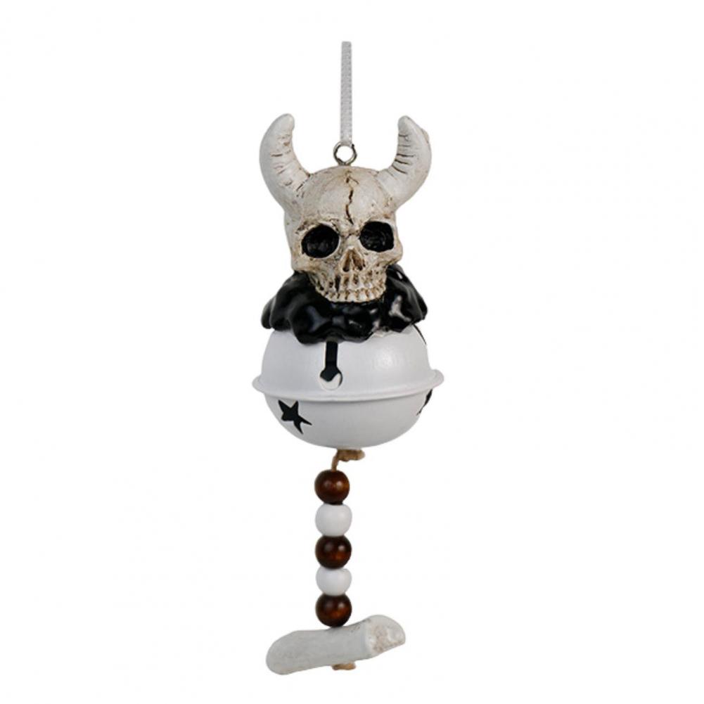 Indoor Skull Ornament Skull Ornament Wind Chime Spooky Halloween Skull Skeleton Car Decorations Resin for Indoor/outdoor