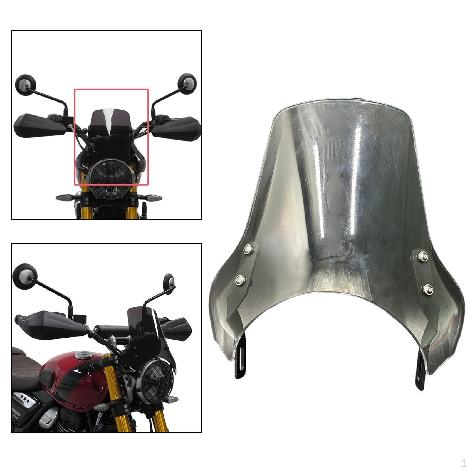 

Motorcycle Windshield Windscreen Replacment Sturdy Professional Easy to Install Protection Wind чистый