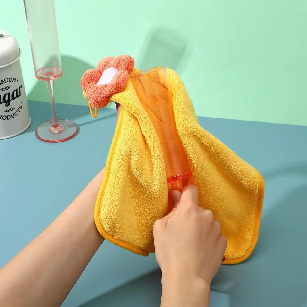 1PC Cute Kids Hand Towels Super Absorbent Microfiber Kitchen Towel Strong Water Absorption Quick Dry Wipe Kids Samll Towels