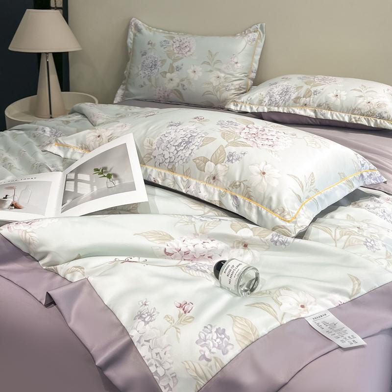 Washable Tencel Summer Quilt Set: Single & Double, Air Conditioning, Machine-Washable, Cool & Thin for Spring & Summer