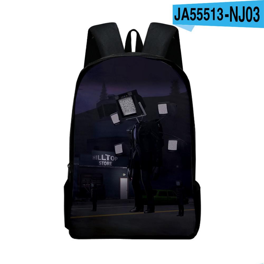 Toilet Skibidi Character School Bag With Lightweight Polyester Lining Kids For