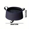 1PC Folding Portable Fishing Bucket with Comfortable Handle, Ideal for Camping, Picnics, Travel, Washbasin, Fishing Bucket, Outdoor Supplies