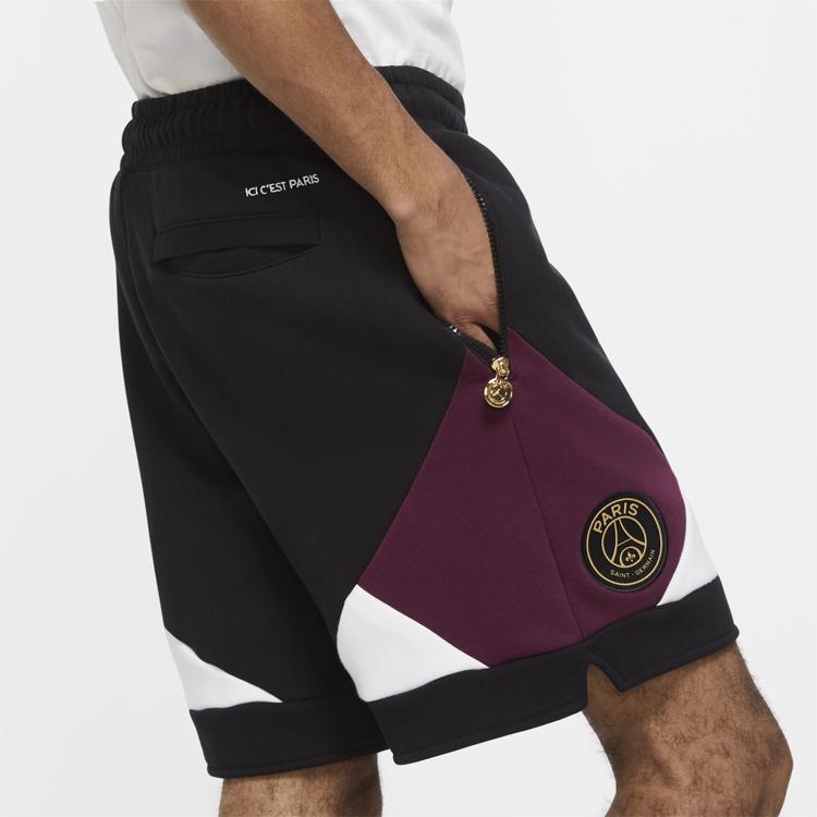 Jordan Paris Saint-Germain Colorblock Casual Sports Shorts Men Bottoms Black CK9759-010
