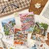 3 Pcs Four Seasons Scenery PET Die Cut Sticker Pack Handmade Scrapbook Diary Stickers Decorative Aesthetic Stationery Supplies
