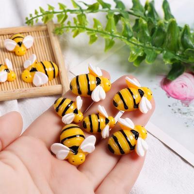5pcs/ Lot Crafts Hair Ornament Children Toys Artificial Bees Slime Pendants Simulated Animals Mini Bee