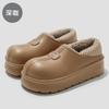 Waterproof cotton shoes, winter thick-soled bag and home warmth and non-slip indoor household cotton slippers for external wear