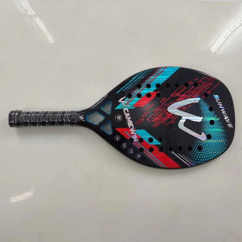 Carbon Fiber Beach Tennis Racket 3K Frame Lightweight Amateur Advanced Players Outdoor Sports