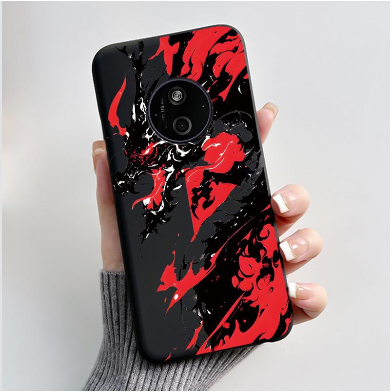 Phone Case For Nokia 125 HMD 110 4G 2024 Casing Luxury Cute Love Rabbit Funny Cartoon Black Matte Soft Silicone Shockproof Cover