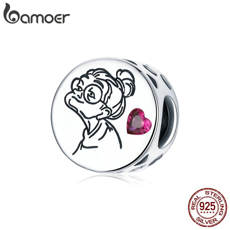 

bamoer Family Letter Floral Bead Grandma Nana Heart 925 silver CZ Charms fit Original Bracelet Bangle Jewelry SCC1762 China Mainland