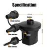 75W Electric Air Pump Inflator Rechargeable Inflator and Deflate Compressor for PVC Mattress Swimming Pool