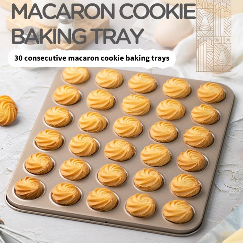 Effizientes Antihaft-Macaron-Blech Professionelle Macaron-Keksformen mit 30 Mulden Tragbare Backformen für einfaches Backen