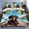 Tropical dock scene Bedding Duvet cover sets Duvet covers Pillowcases gifts (1 * Duvet Cover 2 * Pillowcases, without duvet insert)