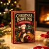 Christmas Tree Hanging Accessories Advent Calendar with 24 Acrylic Pendants, 2D Flat Bowling Theme Durable Double Sided Printed Ornaments for Holiday