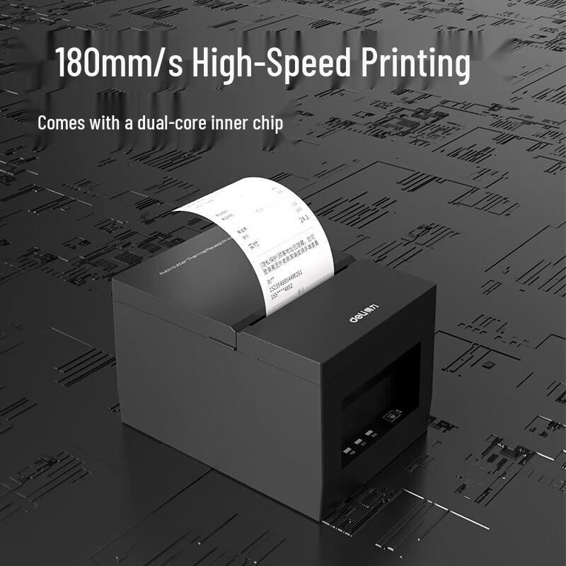 Deli DL-801PN 80mm Commercial Thermal Receipt Printer CN Plug (adapter Included)