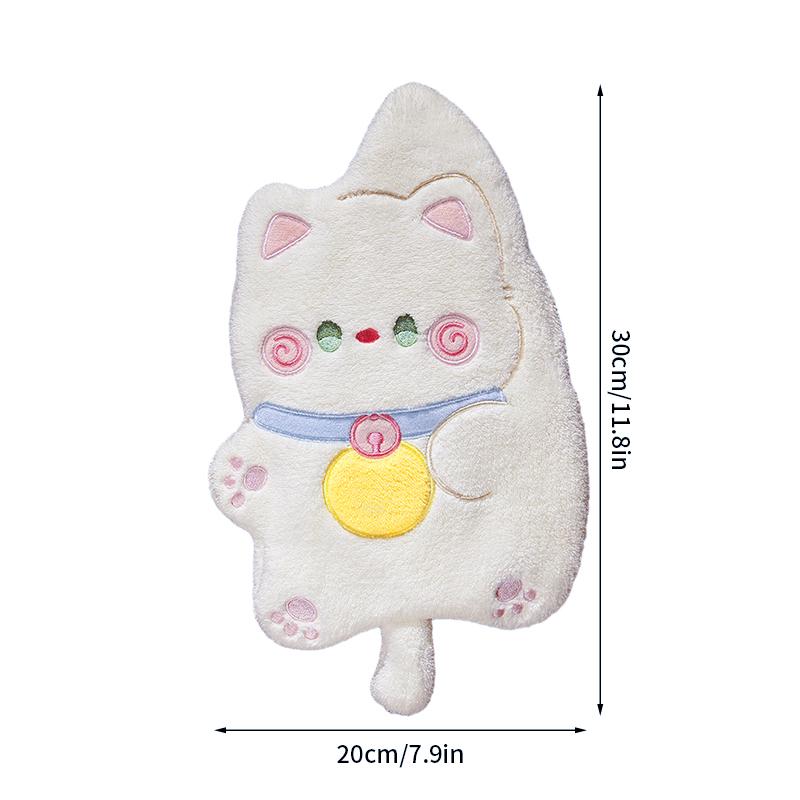 Cartoon Black Cat Hand Towel Soft Absorbent Coral Fleece Children Face Towel Halloween Pumpkin Hand Towels Bathroom Kitchen Use