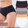 1pcs Women's High Waisted Plus Size Solid Color Cotton Underwear, All Inclusive Hip Fashionable, Breathable, Soft and Comfortable Women's Underwear