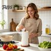 Talos Wooden Paper Towel Holder, One-Handed Operation Dispenser, Freestanding Countertop for Kitchen Bathroom
