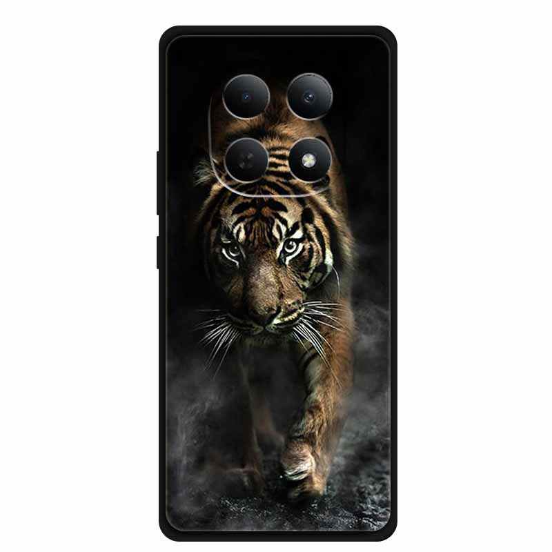 Cover For Xiaomi POCO M8 Case Funda For POCO M 8 Bumper Protective Luxury TPU Soft Silicone Back Phone Cover Animals Lion Tiger