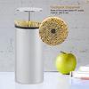 POCREATION Toothpick Dispenser,Toothpick Holder Automatic Stainless Steel Toothpick Dispenser Box Holder Container, for Home