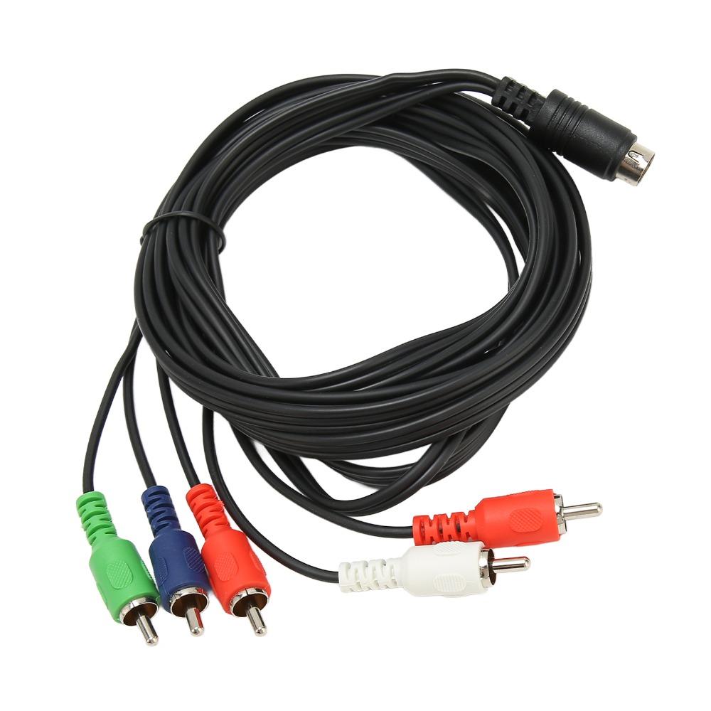 Red Green Blue and Red White 10 Pin DIN to 5RCA Cable AV Connection Wire Cable Home Entertainmen