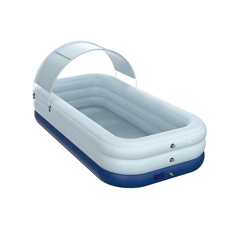 Nuoao Automatic Inflatable Canopy Pool for Kids and Family - Foldable Outdoor Swimming Pool