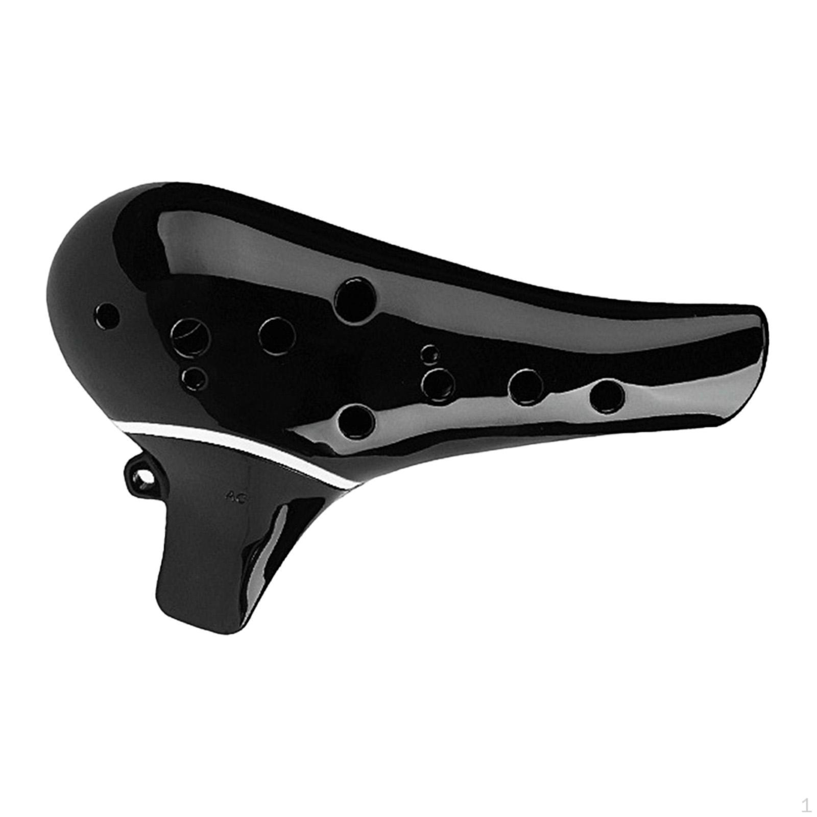 

12 Hole Ocarina Flute Alto C Key Tiny Instrument for Professional Children s чёрный